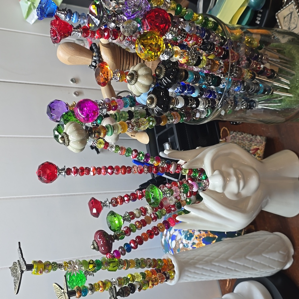 Speedyweezie's Bead Stick Single Beaded Garden Plant Stake